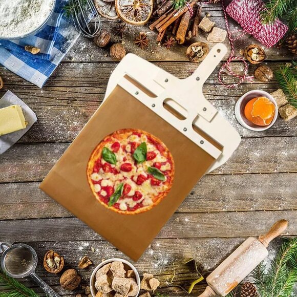 Sliding Pizza Peel Spatula Paddle Wooden Non-stick Shovel with Handle(1 Set) - Picture 5 of 10